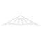 Ekena Millwork Pitch Wagon Wheel Architectural Grade PVC Gable Pediment, 36"W x 9"H x 1"P (6/12) GPP036X009X100WAG - alternate 5